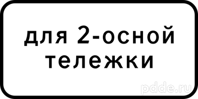 Знак 8.20.1 Тип тележки транспортного средства